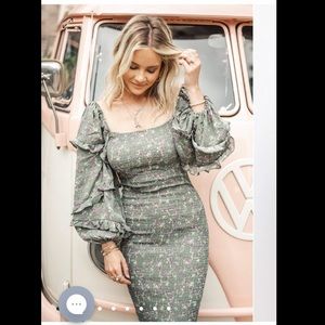 Petal and Pup Puffy Sleeve Dress